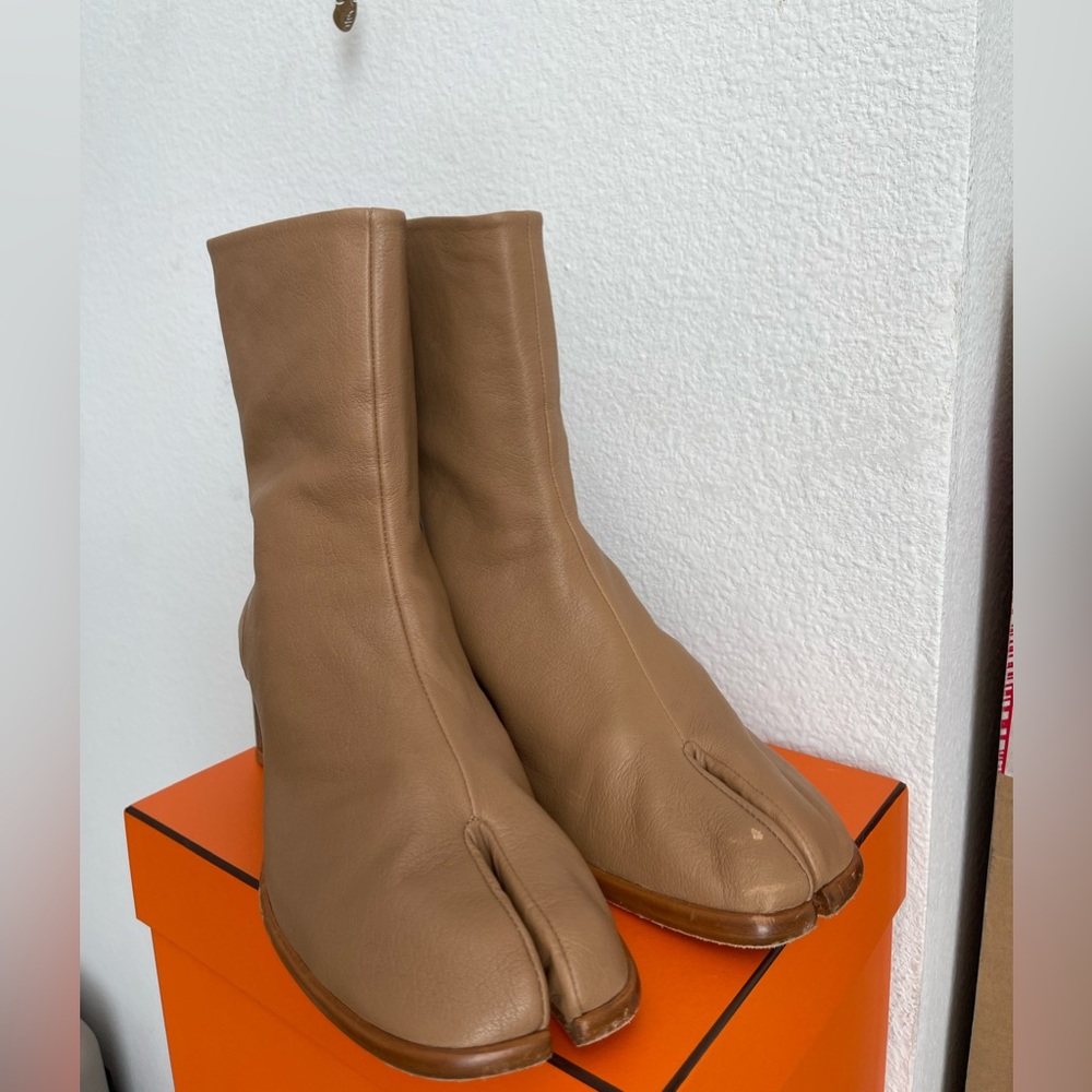 Maison Margiela Tan Vintage Tabi Boots
